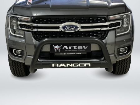 Artav Nudge Bar Oval Blk and Stainless Steel for New Gen Ford Ranger BS-150051|150051T